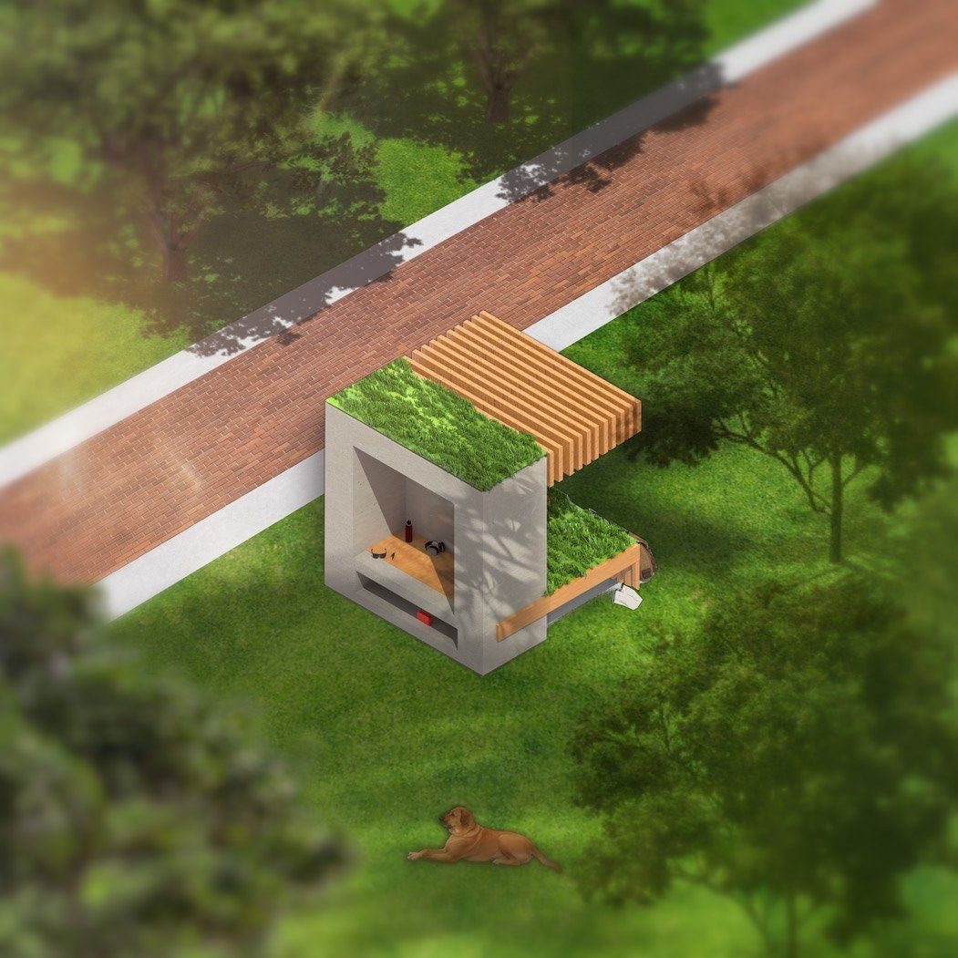 Digital Nodes: Aerial: the node set into the park edge